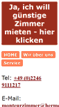 Mobile Screenshot of mainz-monteurzimmer.de